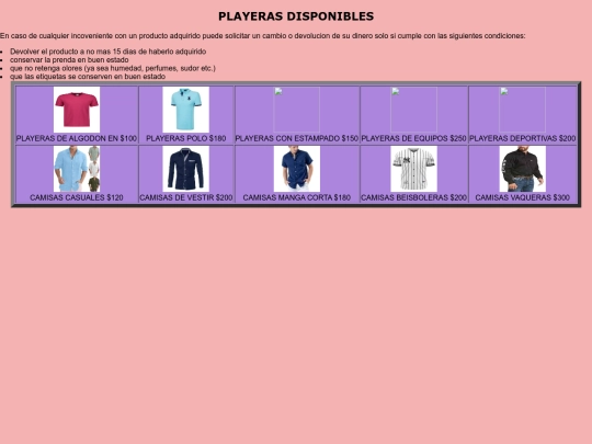 rafita's/playeras screenshot