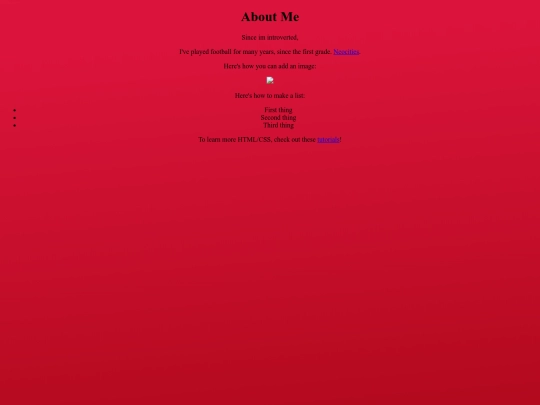 aboutme screenshot
