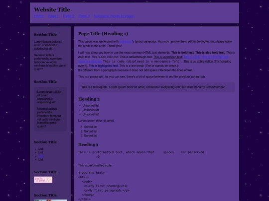 layout screenshot