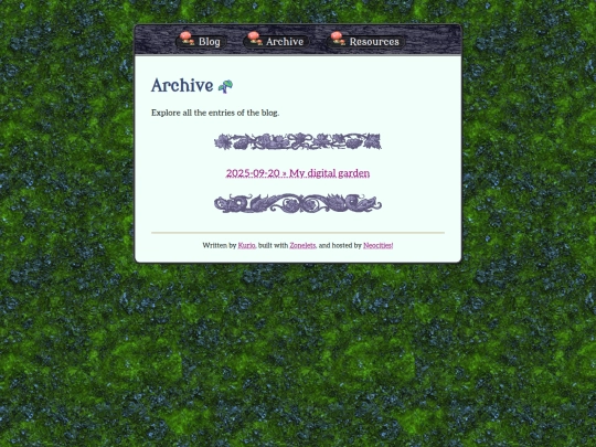 blog/archive screenshot