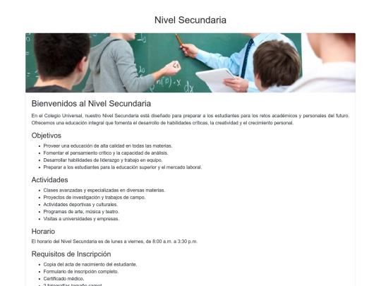 secundaria screenshot
