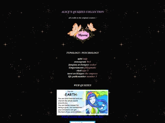 quizzes screenshot