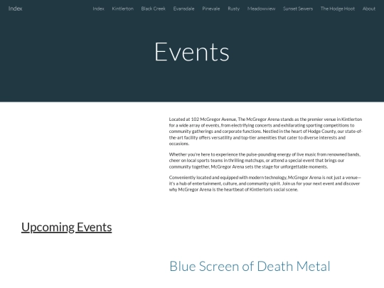 Events screenshot