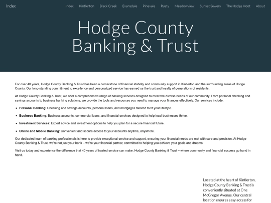 Hodge County Bank screenshot