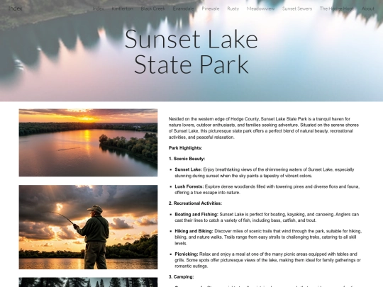 SunsetLakeSP screenshot