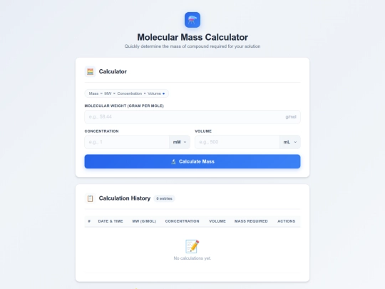 Molecular_Mass_Calculator_Web_Tool_V4_deepseek screenshot