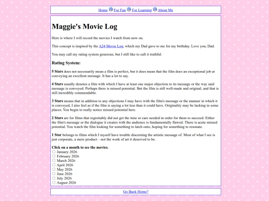 fun/movielog screenshot