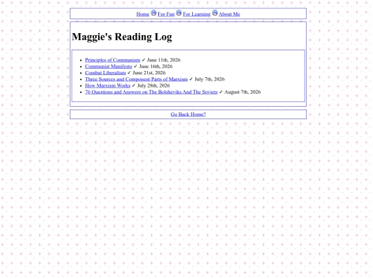 learning/readinglog screenshot