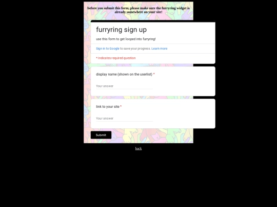form screenshot