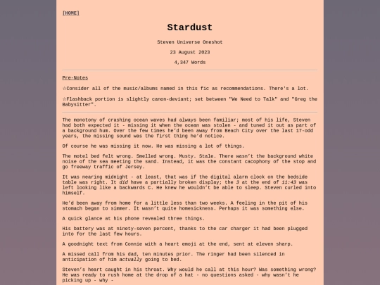 FanFics/Stardust screenshot