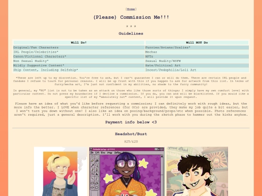 commissions screenshot