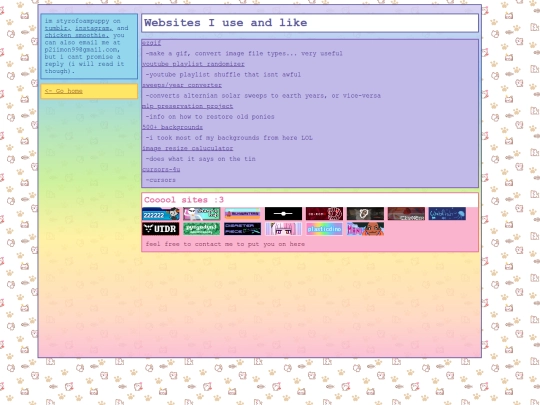 links screenshot