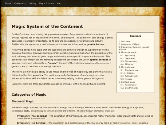 magic system screenshot