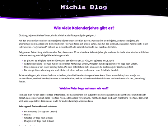 posts/kalenderjahre screenshot