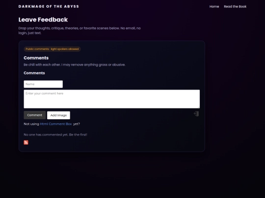 feedback screenshot