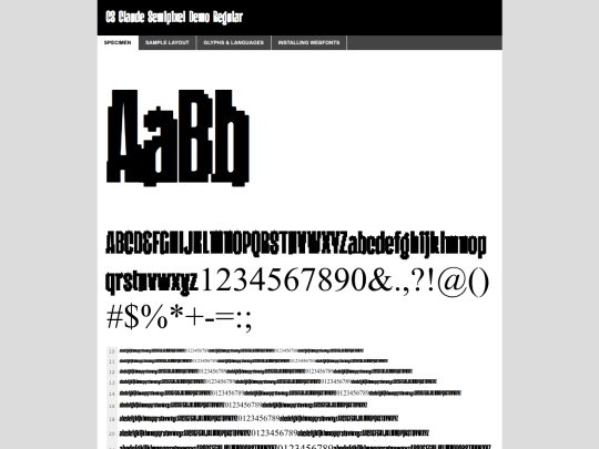 fontz/csclaudesemipixel-regular_demo-bf6a61c5531b453-demo screenshot