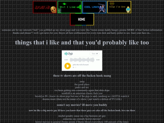 interests screenshot