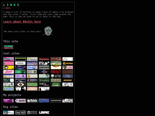 links screenshot
