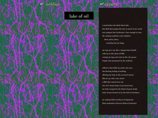 writings/oillake screenshot