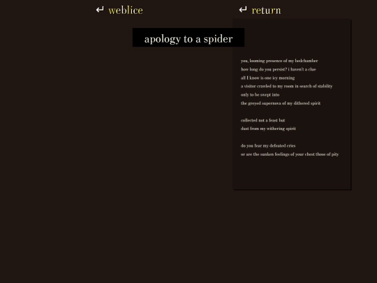 writings/spider screenshot