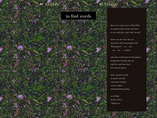writings/thewords screenshot