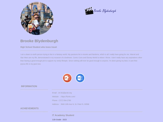 WD Complete About Me Page screenshot