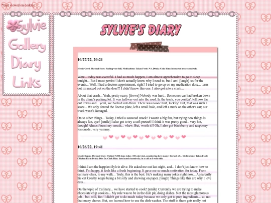 diary screenshot