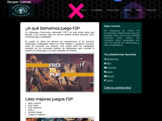 ReaperGames/html/freeToPlay screenshot