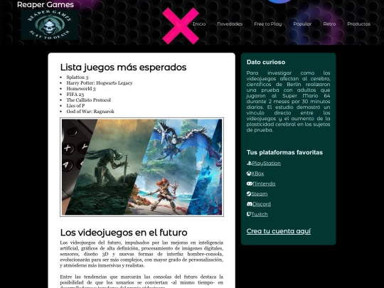 ReaperGames/html/pagCons screenshot