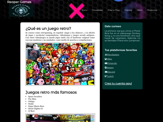 ReaperGames/html/retro screenshot