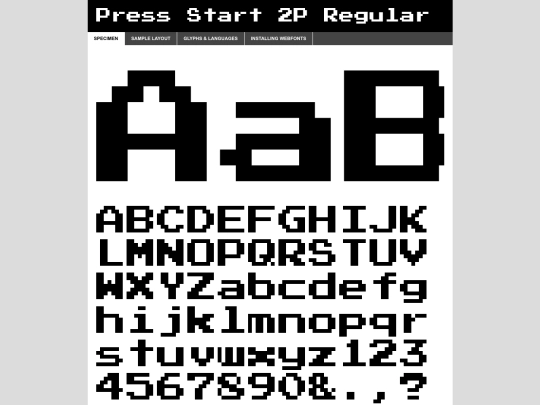 webfontkit-20240709-123856/pressstart2p-vav7-demo screenshot