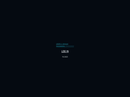login screenshot