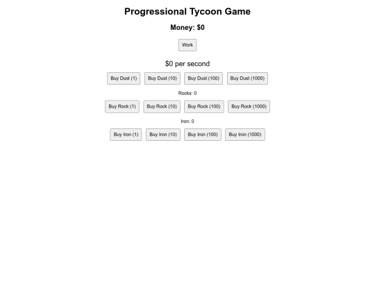 Progression Tycoon screenshot