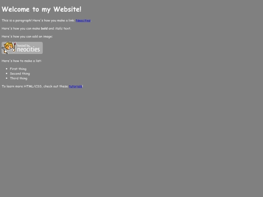 information screenshot