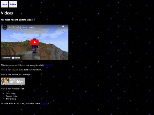 videos screenshot