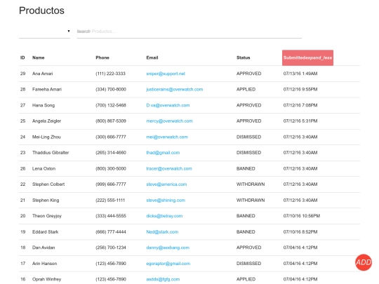 index screenshot