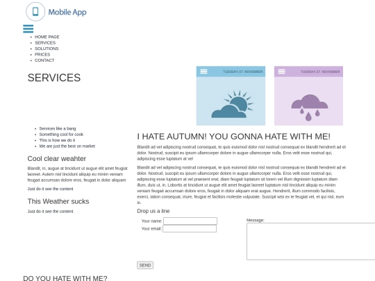 services screenshot
