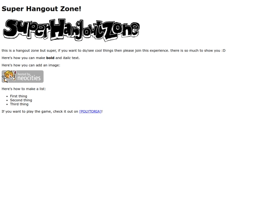 superhangoutzone screenshot