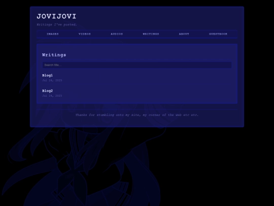 writings screenshot