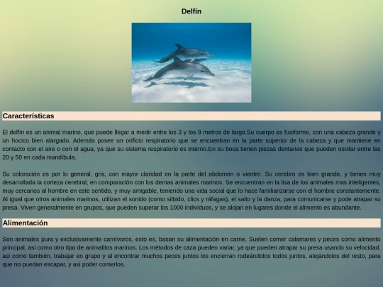 Tarea/delfin screenshot