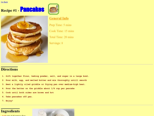 Pancakes screenshot