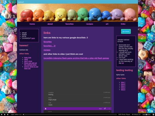 links screenshot