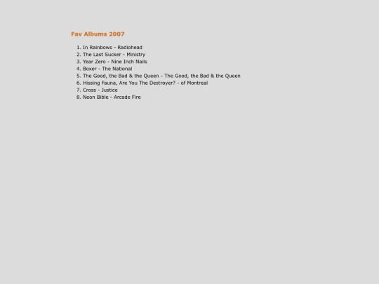 fav/albums/2007 screenshot
