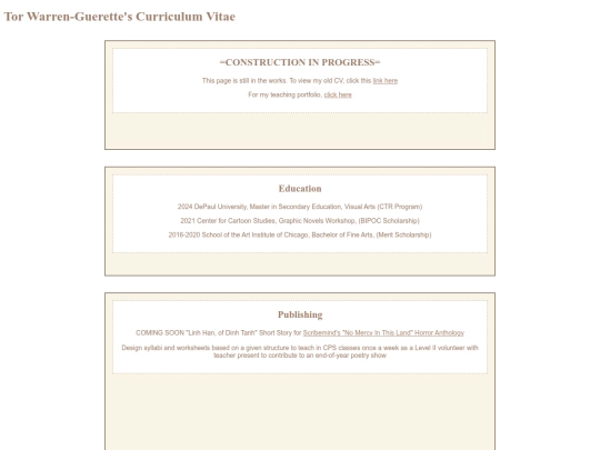 CV screenshot