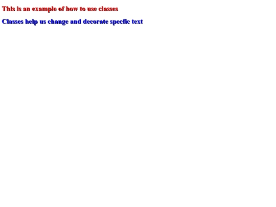 classes screenshot