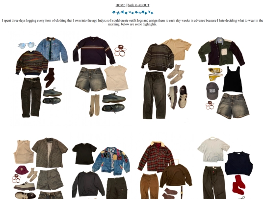 about/clothes screenshot