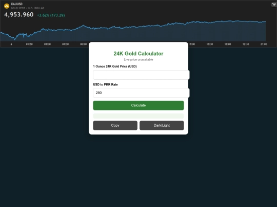 goldrates screenshot