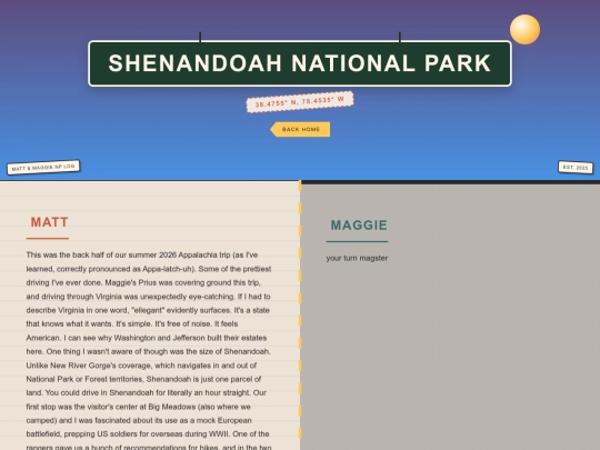 parks/shenandoah screenshot