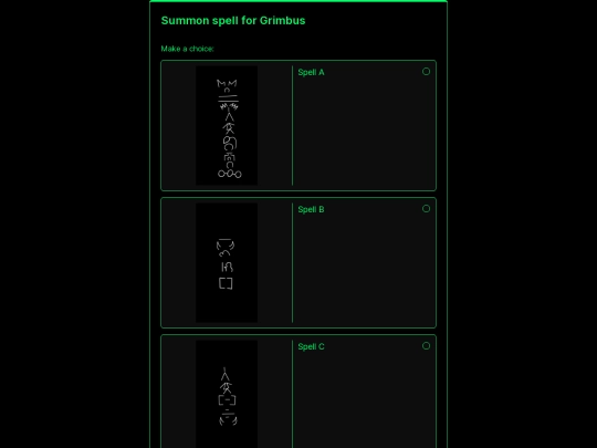 Grimbus-spell-request screenshot