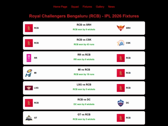 fixtures screenshot
